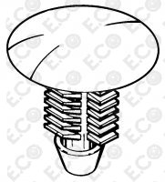 Per Fiat Grande Punto 2005>2009 Kit 100pz Bottone Grigio per Fissaggio Rivestimenti Interni