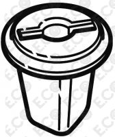 Per Alfa Romeo 156 Kit 100pz Madrevite in Plastica Nero per Fissaggio per Radiatore-Mascherina