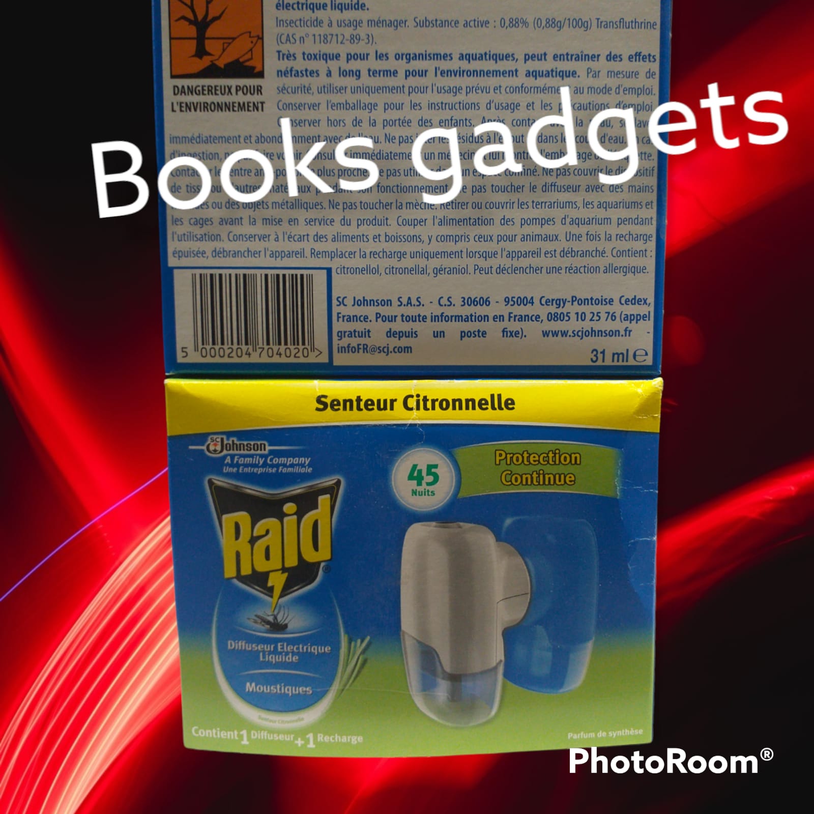 11 Conf. Raid Diffusore con Ricarica Liquida Citronella 45 Notti Anti-Zanzare Tigre