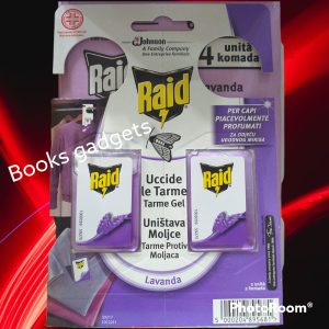 9 Conf. Raid (18 Gel Lavanda) Uccide le Tarme per Armadi e Cassetti per Capi Piacevolmente Profumati
