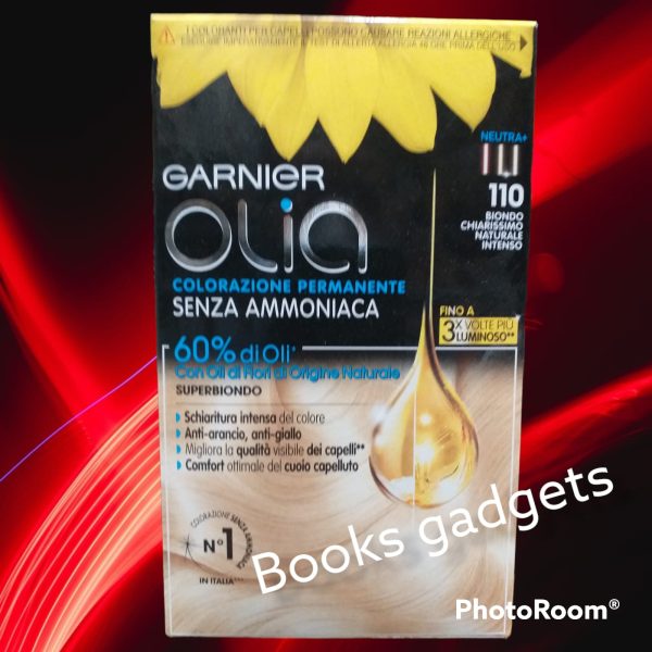 3 Conf. Garnier Olia N°110  Biondo Chiarissimo Naturale Intenso Tintura Capelli Permanente senza Ammoniaca