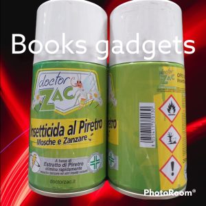 1 pz Doctor Zac Insetticida al PIRETRO per Mosche Zanzare Insetti Volanti 250ml