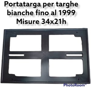 Porta Targa Portatarga Posteriore fino al 1998 Plastica Nera Misure 34x21h cm