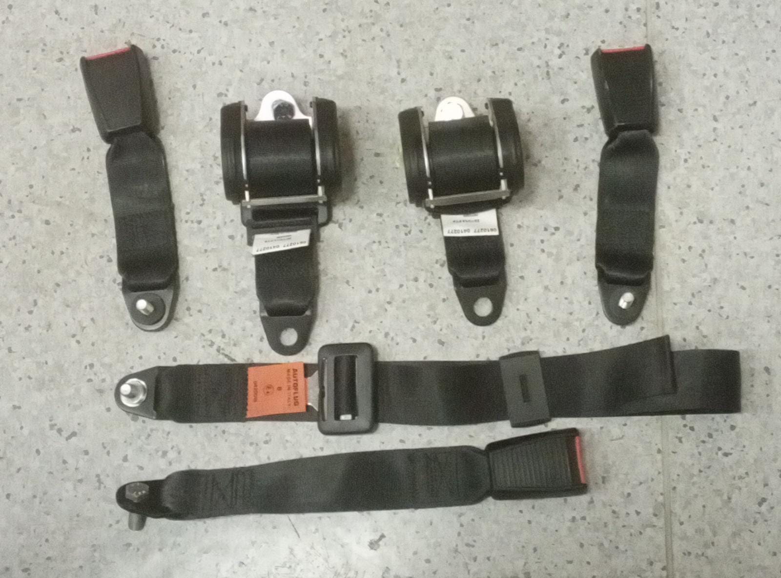Kit Cinture Sicurezza Posteriori Automatiche con 3 Punti con Arrotolatore 3 Posti