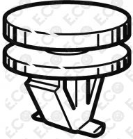 Per Ford Focus 2004>2011, C-Max 2003>2011, Kuga 2008>, Mondeo 2007>, S-Max/Galaxy 2006>,  Kit 4pz Fermapannello Giallo per Fissaggio Portellone
