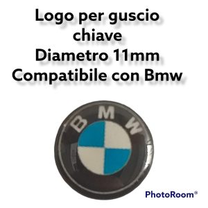 Per Bmw Logo Adesivo 11mm per Guscio Cover Chiave