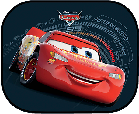 Coppia Tendine Parasole con Ventosa CARS SAETTA MC QUEEN 44x35cm per Auto