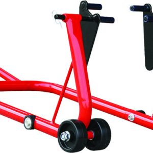 Cavalletto per Moto Posteriore Supporto con Ruote in Ferro Verniciato