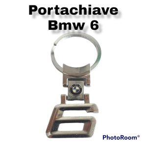 Per Bmw Serie 6 Portachiavi Cromato con Logo