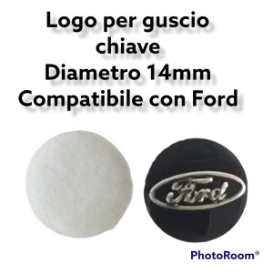 Per Ford Logo Adesivo Nero 14mm per Guscio Cover Chiave