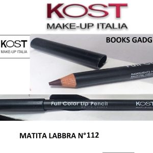 9 Pezzi Kost Make Up Italia N°112 Matita Labbra Colore Marrone Full Color Lip Pencil