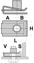 Kit 4pz Madrevite Metallica per Fissaggio Impianto Lava Fari OEM N90419003 - immagine 2