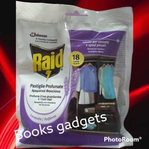 9 Conf. RAID (144 Pastiglie alla Lavanda ) Profumate per Guardaroba Cassetti Armadio e i tuoi Capi