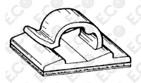 Per Lancia, Iveco, Fiat, Alfa Romeo Vari Modelli Kit 3 pz Fermacavo Universale con Biadesivo per Cablaggi Abitacolo Ø max.: 8.00mm