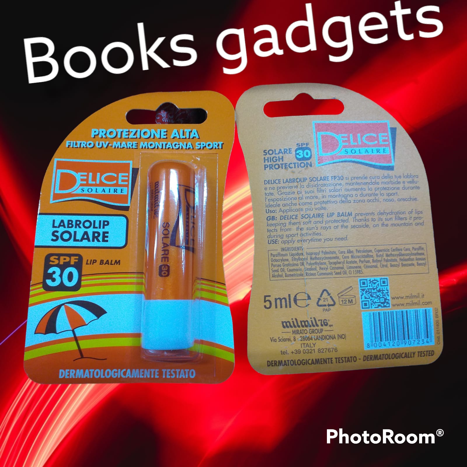 1 pezzi Delice Solaire Labrolip Solare SP30 Protezione Alta Filtro UV-Mare Sport Montagna 5ml