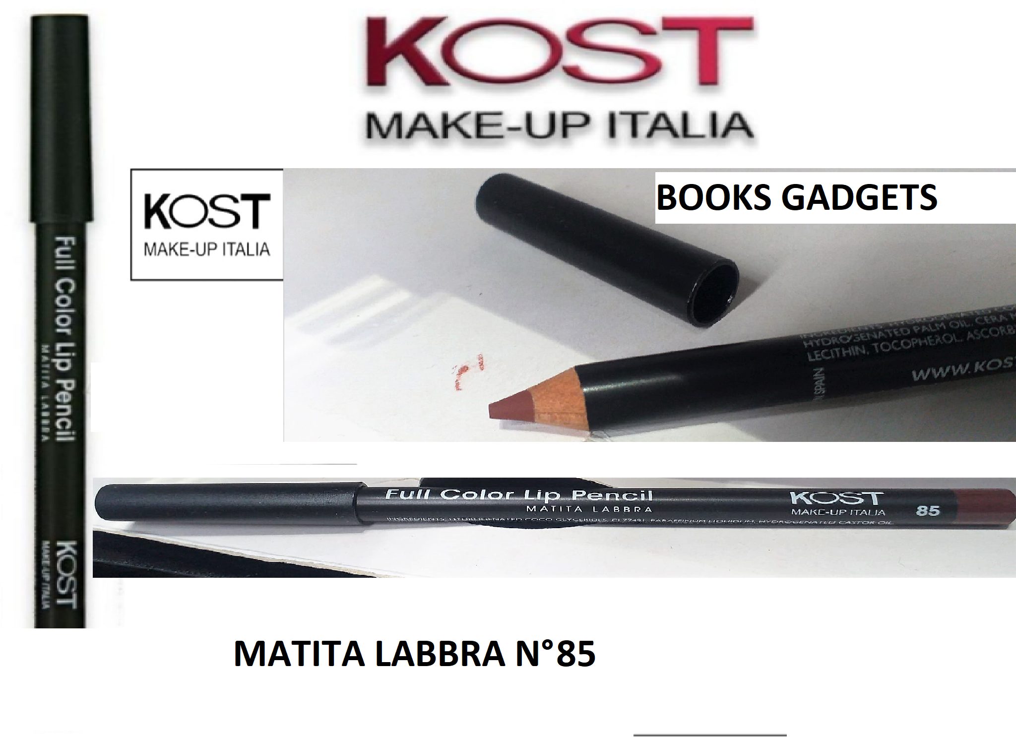 1 Pezzo Kost Make Up Italia N°85 Matita Labbra Colore Marrone Full Color Lip Pencil