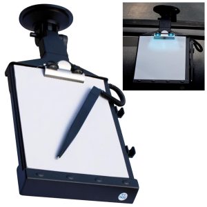 Porta Block-Notes Grande a Ventosa con due Luci Led blu Alta Illuminazione
