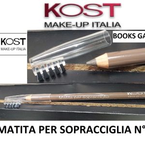 9 Pezzi Kost Make Up Italia N°4 MATITA PER SOPRACCIGLIA Marrone con Pettine Separatore