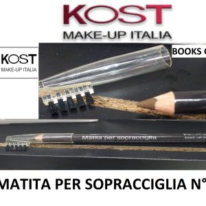 9 Pezzi Kost Make Up Italia N°5 MATITA PER SOPRACCIGLIA Marrone con Pettine Separatore