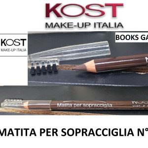 9 Pezzi Kost Make Up Italia N°6 MATITA PER SOPRACCIGLIA Marrone con Pettine Separatore