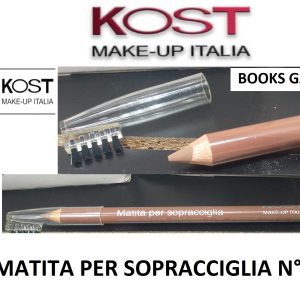 9 Pezzi Kost Make Up Italia N°7 MATITA PER SOPRACCIGLIA Chiaro con Pettine Separatore