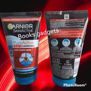 2 pezzi Garnier Skin Active Pure Active 3in1 Carbone Anti-Punti Neri Scrub+Maschera 150ml
