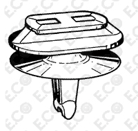 Per Renault Clio II 1998>, Megane II Kit 12pz Graffetta Clip Bianco per Fissaggio Modanatura-Fiancata - immagine 2