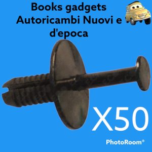 Per Mini (R56/R57/R58) Kit 50pz Rivetto in Plastica Nero per Fissaggio Ripari