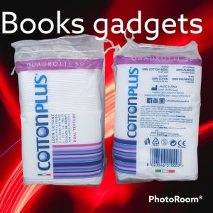 9 Conf. (450 Quadrotti) Cottonplus Ideale per Pulizia del Viso e per la Pelle Delicata dei Neonati 100% Cotone