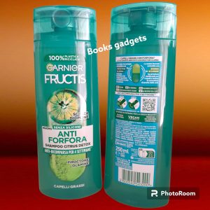9 pezzi Garnier Fructis Shampoo Fortificante Citrux Detox Antiforfora Capelli Grassi 250ml