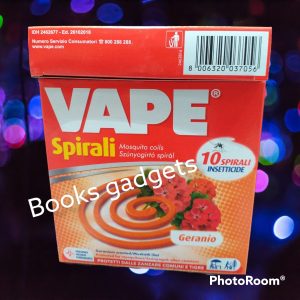 8 Confezioni (80 Spirali Insetticide) Vape Geranio Contro Zanzare Tigre Zampirone