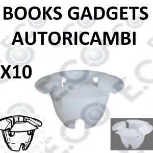 Per Ford Ka 1996>2008 Kit 10pz Boccola Bianca per Fissaggio Paraurti