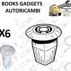 Kit 6pz Madrevite in Plastica Colore Naturale Varie Applicazioni Auto 321813988A