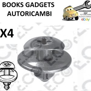 Per Ford Ka 2016>, Ecosport 2013>, B-Max 2012> Kit 4pz Rivetto in Plastica Nero per Fissaggio Locari Passaruota (Copia)