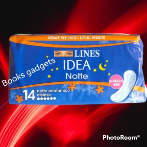 1 Conf. (14 Assorbenti) Lines Idea Notte Lungo Anatomico Disteso Ipoallergenico