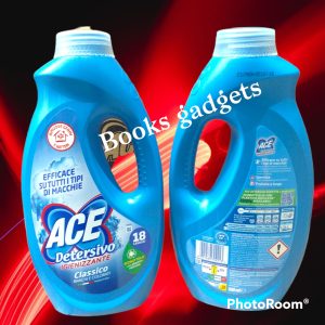 8 pezzi Ace Lavatrice Detersivo Igienizzante Classico 18 Lavaggi 990ml