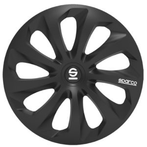 Sparco Set 4 Copricerchio 14" Universali Sicilia Nero Coppe Ruota Borchia
