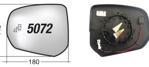 Per Ford Tourneo Connect 2019> Vetro + Piastra Dx Termico Asferico con SISTEMA BLIS per Specchietto Retrovisore