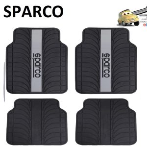 SPARCO Set 4 Tappetini Tappeti Auto in PVC Grigio/Nero Universali