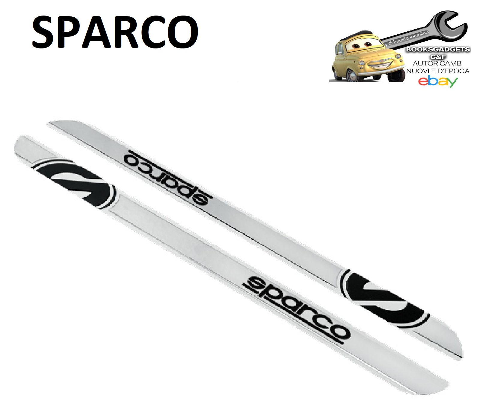 SPARCO Coppia Battitacco Universali 450x40mm con Nastro Biadesivo incluso