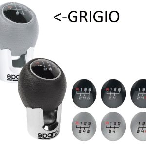 Sparco Pomello Cambio Universale Grigio Facile da Installare x tutte le Auto MT