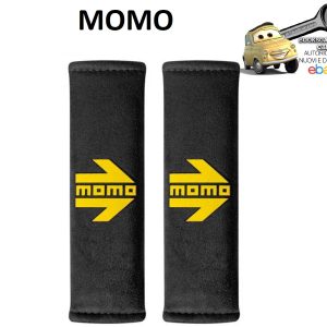 MOMO Coppia Cuscinetti per Cinture di Sicurezza Arrow per Auto Rossi con Logo Giallo (Copia)