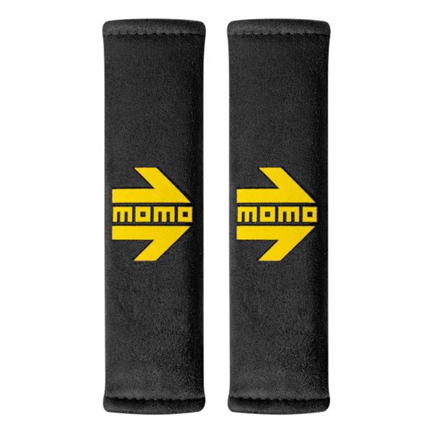 MOMO Coppia Cuscinetti per Cinture di Sicurezza Arrow per Auto Rossi con Logo Giallo (Copia) - immagine 2