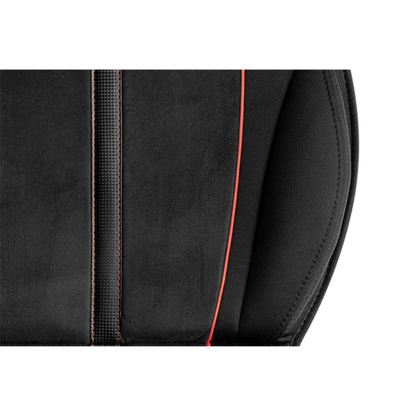 MOMO Cuscino Sedile Auto Imbottito Street Ecopelle Nero/Rosso con Logo Giallo - immagine 2