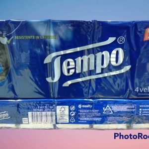 20 Confez. (200 Pacchetti) Tempo Fazzoletti Fazzolettini Naso 4 Veli Resistenti