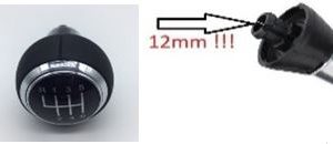 Per Audi A3 (8P) dal 2003>2011 Pomello Leva Cambio 6 Marce in Pelle H: 115mm Innesto12mm