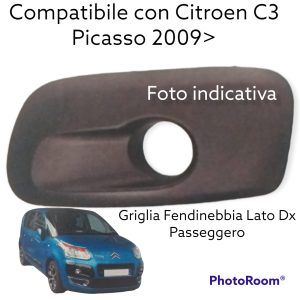 Compatibile con Citroen C3 Picasso dal 2009> Griglia Fendinebbia Dx Passeggero