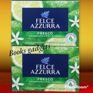 9 Conf. Felce Azzurra (27 Pietre Sapone) Mani Profumo FRESCO Bergamotto e Fiori di Cedro 100gr