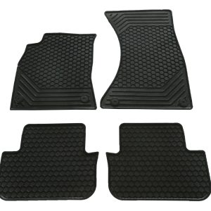 Per Audi A6 dal 2004 Set 4 Tappetini Tappeti Neri in Gomma su misura GDS