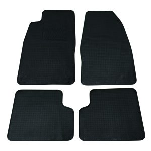 Per Opel Corsa dal 2009>2015 Set 4 Tappetini Tappeti Neri in Gomma su misura GDS